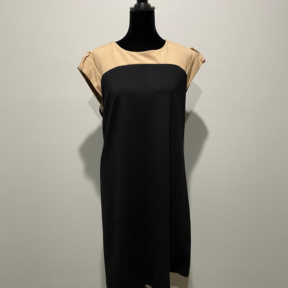 Vince Camuto dress, black and gold, size 10